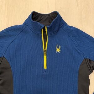 Spyder Blue and Black Zip Up Sweater